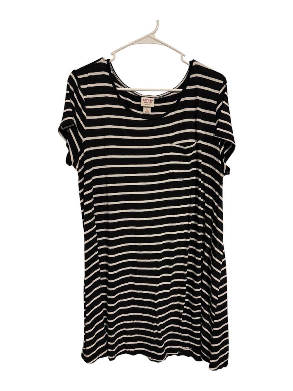Black and White Striped Women's Dress